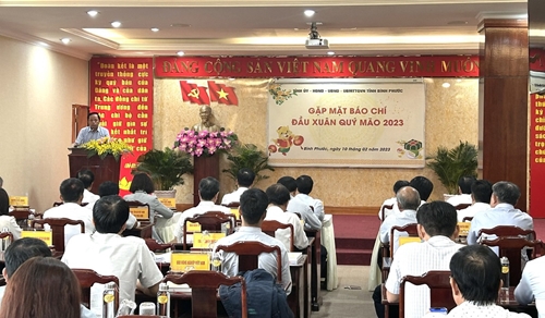 Tỉnh Bình Phước tổ chức gặp mặt báo chí đầu Xuân Quý Mão 2023